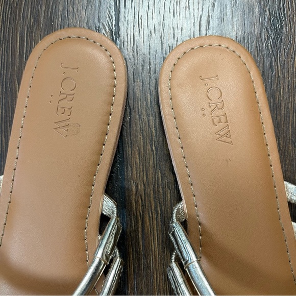 J Crew gold strappy sandals SZ 9 - Picture 2 of 2